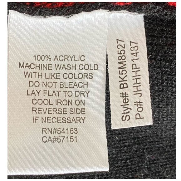 J Howard Windowpane Print Long Sleeve Sweater Dress Red Cream Black Women's Sz S - Picture 7 of 9